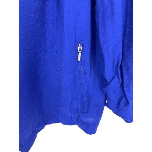 Chico's Open Front 3/4 Ruched Sleeves Zip Pockets Jacket Size 1 US M - Picture 3 of 9